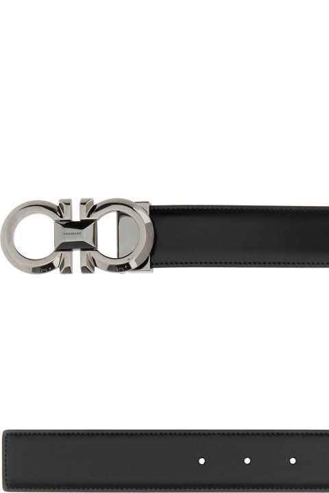 Ferragamo Belts for Men Ferragamo Black Leather Belt