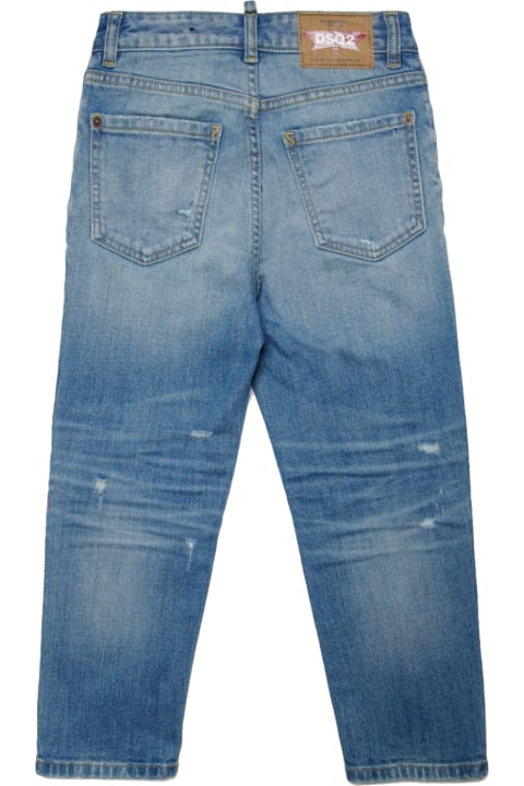 Bottoms for Boys Dsquared2 Straight Jeans With Woven Effect