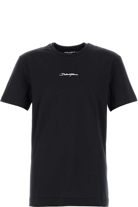Homeware Dolce & Gabbana Midnight Blue Cotton T-shirt