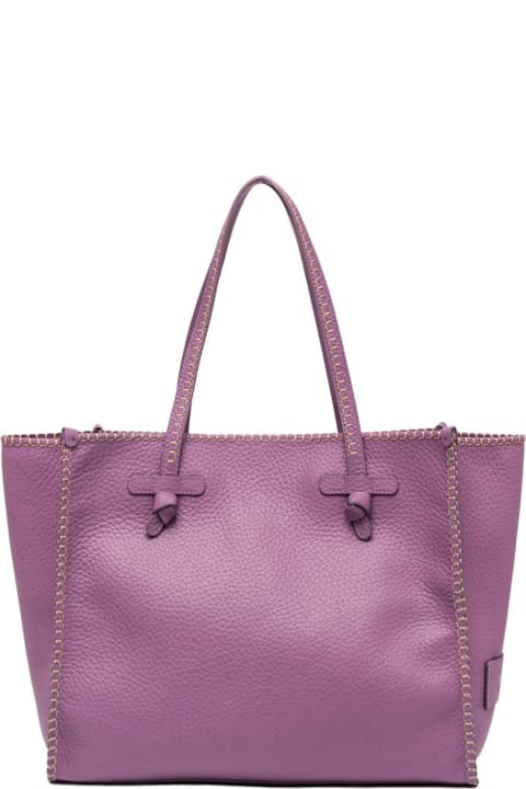 ウィメンズ新着アイテム Gianni Chiarini Purple Marcella Shopping Bag In Bubble Leather