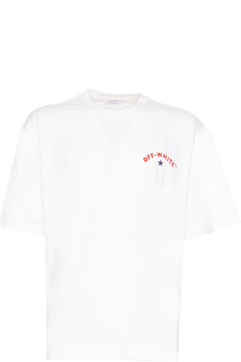 Topwear for Men Off-White 'arrow Skate' White Cotton T-shirt