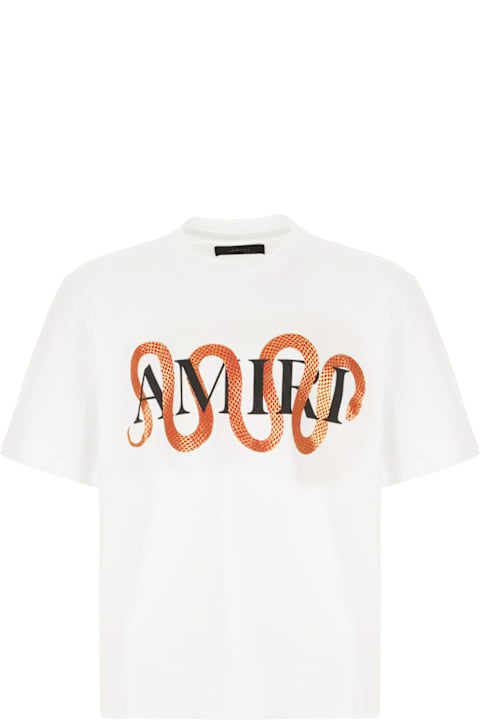 AMIRI الملابس لـ القسم الرجالي AMIRI Ivory Cotton Oversize T-shirt