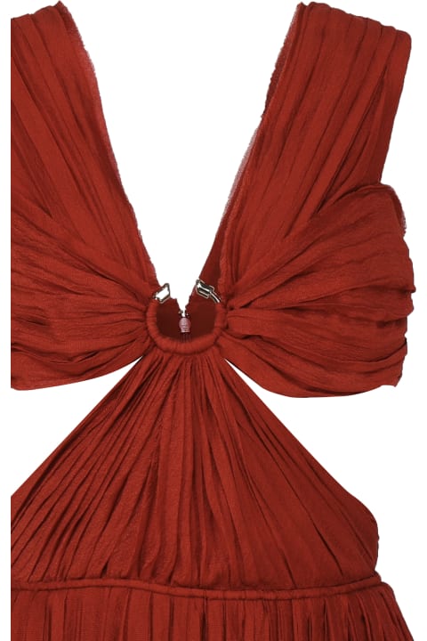 Chloé for Women Chloé Long Cut-out Dress In Silk