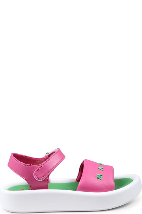 Marni أحذية لـ بنات Marni Fuchsia Sandals Pour Fille Avec Logo