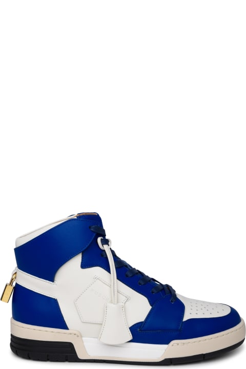 Buscemi for Women Buscemi 'air Jon' White And Blue Leather Sneakers