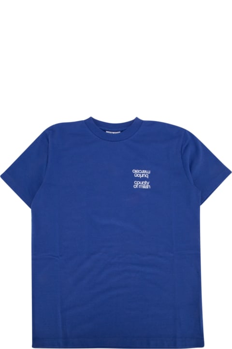 Homeware Marcelo Burlon Mbcm Panther Regular T-shirt Blue White