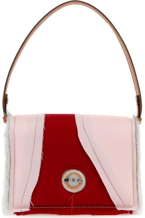 Homeware Dentro Multicolor Satin And Leather Mirim Handbag