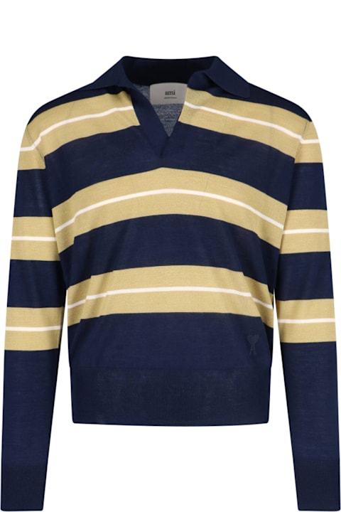 Ami Alexandre Mattiussi for Kids Ami Alexandre Mattiussi Striped Polo Shirt