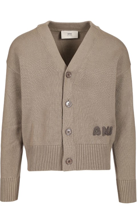 آخر صيحات الموضة من القسم الرجالي Ami Alexandre Mattiussi Ribbed Cardigan