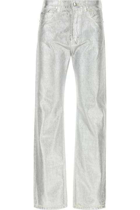 Ferragamo Pants for Men Ferragamo Silver Cotton Pant