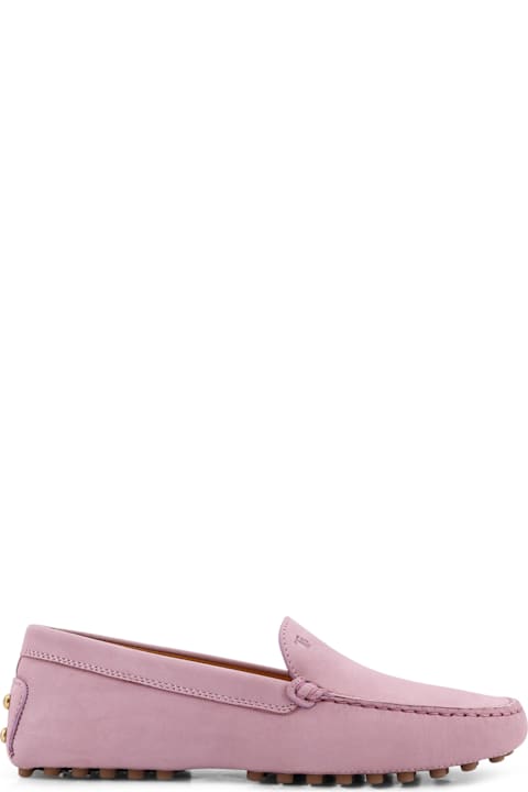 Tod's Suede Loafers With Engraved Logo On The Front