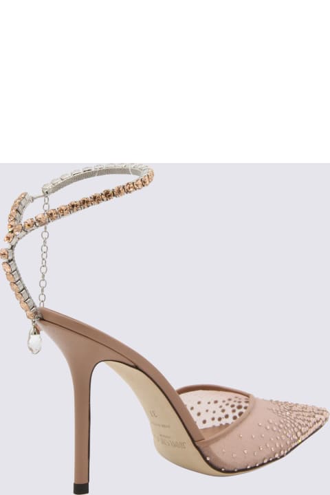 Jimmy Choo Shoes for Women Jimmy Choo Ballet Pink And Crystal Leather Saeda Pumps