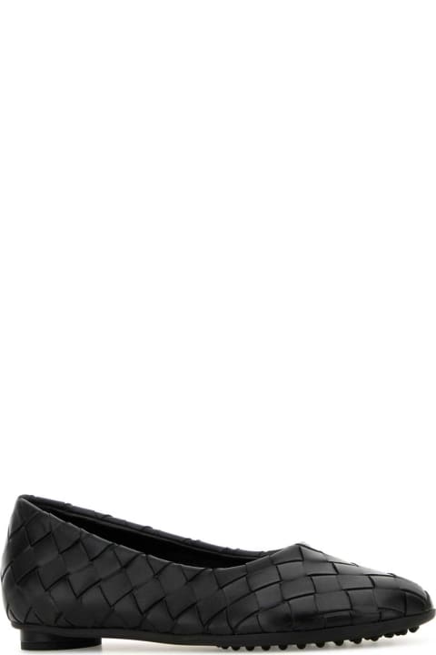 Bottega Veneta Flat Shoes for Women Bottega Veneta Black Nappa Leather Atomic Ballerinas