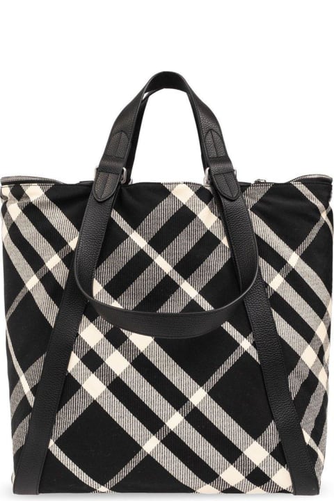 Fashion for Women Burberry Festival Check-pattern Top Handle Bag