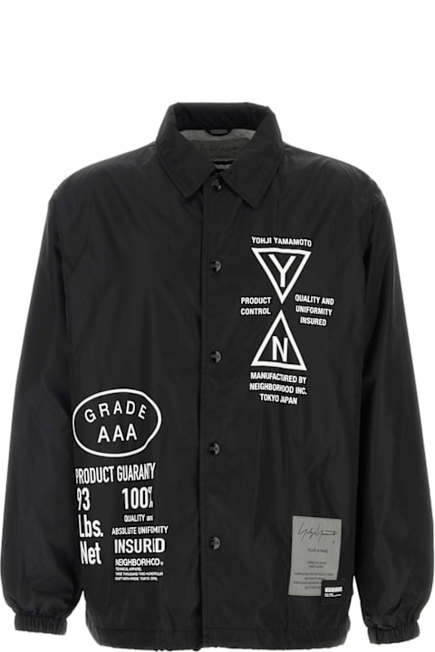 Yohji Yamamoto لـ Women Yohji Yamamoto Black Nylon Yohji Yamamoto X Neighborhood Windbreaker