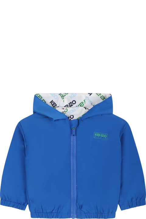 Kenzo Kids Coats & Jackets for Baby Girls Kenzo Kids Reversible Windbreaker For Baby Boy With Logo