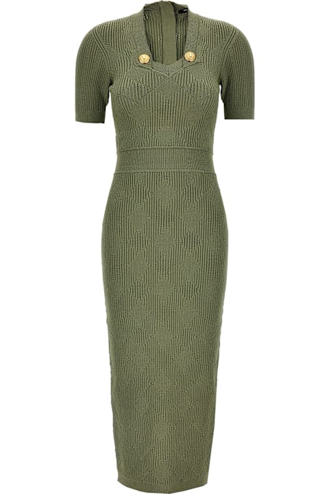 Balmain Dresses for Women Balmain Openwork Knit Dress