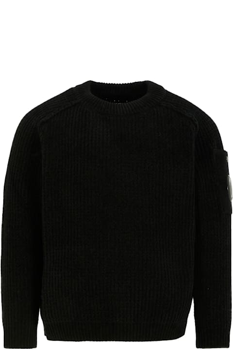C.P. Company Undersixteen for Men C.P. Company Undersixteen Black Sweater For Boy With Lens