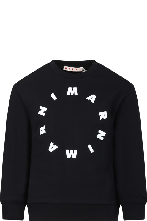 Marni for Kids Marni Black Sweatshirt For Kids With Logo