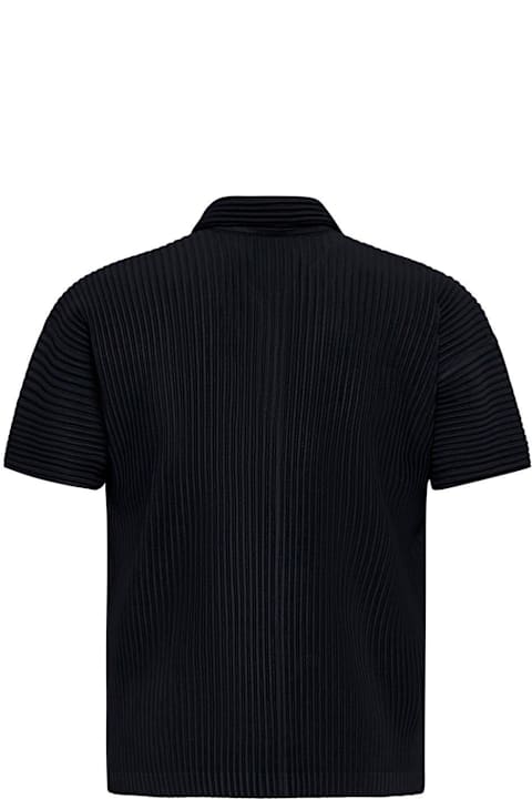 Homme Plissé Issey Miyake Shirts for Men Homme Plissé Issey Miyake Pleated Polo Shirt