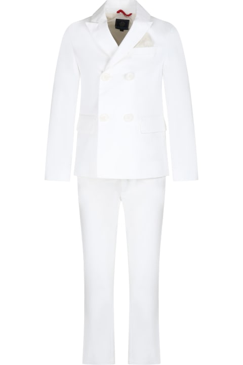 Fay for Kids Fay White Suit For Boy