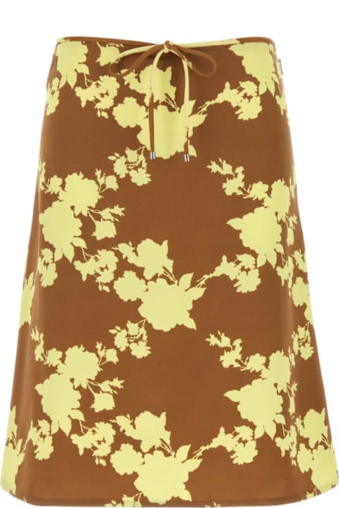 Versace for Women Versace Printed Satin Skirt