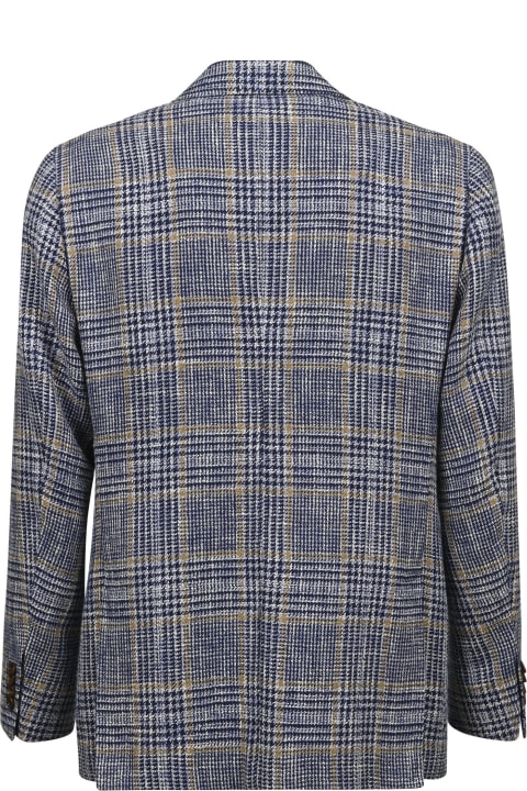 Sartorio Napoli Coats & Jackets for Men Sartorio Napoli Single-Breasted Tartan Blazer