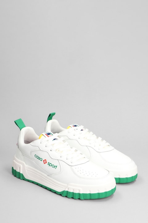 Casablanca Sneakers for Men Casablanca Tennis Court Sneakers In White Leather