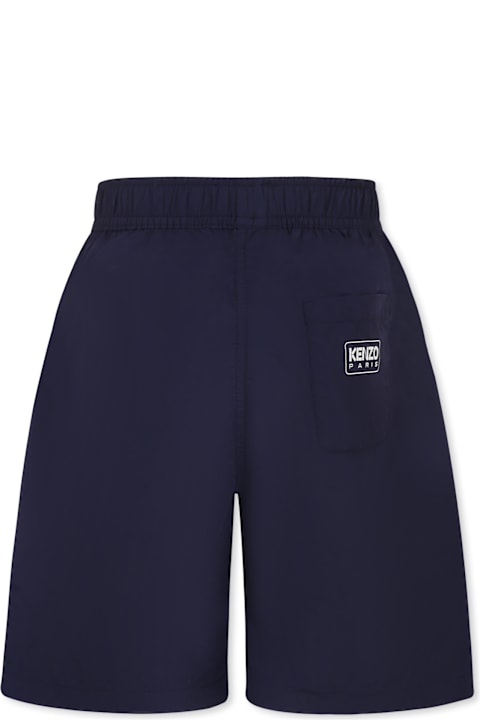 Homeware Kenzo Kids Blue Shorts For Boy With Logo