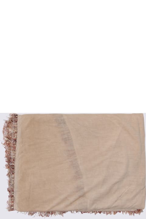 Scarves & Wraps for Women Faliero Sarti Beige Modal And Cotton Blend Scarf