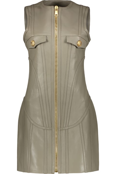Balmain Clothing for Women Balmain Leather Mini Dress