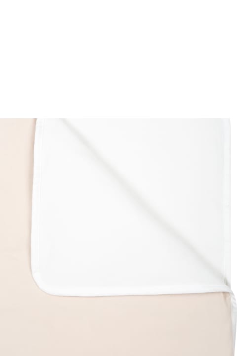 Fendi for Baby Girls Fendi Beige Blanket For Babykids With Fendi Emblem
