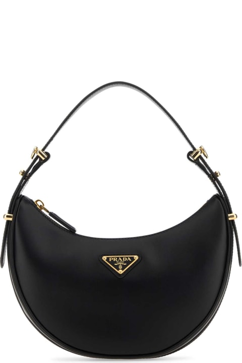 Prada Bags for Women Prada Black Leather Arquã¨ Handbag