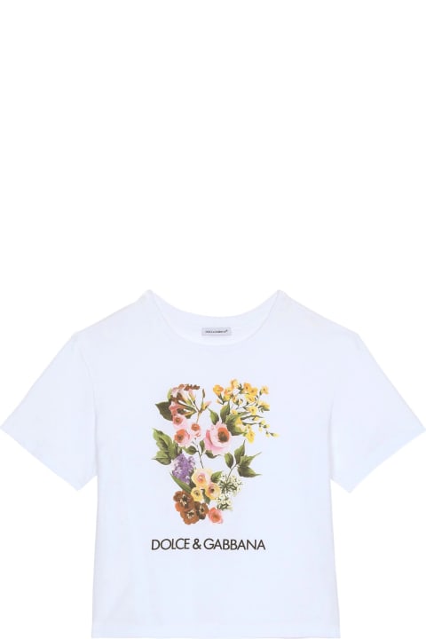 Topwear for Girls Dolce & Gabbana Dolce & Gabbana T-shirts And Polos White