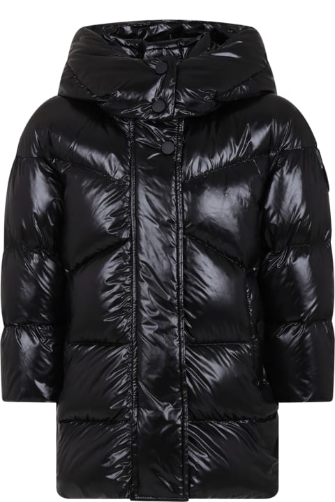 Woolrich Coats & Jackets for Boys Woolrich Black Aliquippa Jacket For Kids With Logo