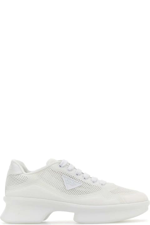 Shoes for Women Prada White Mesh Sneakers
