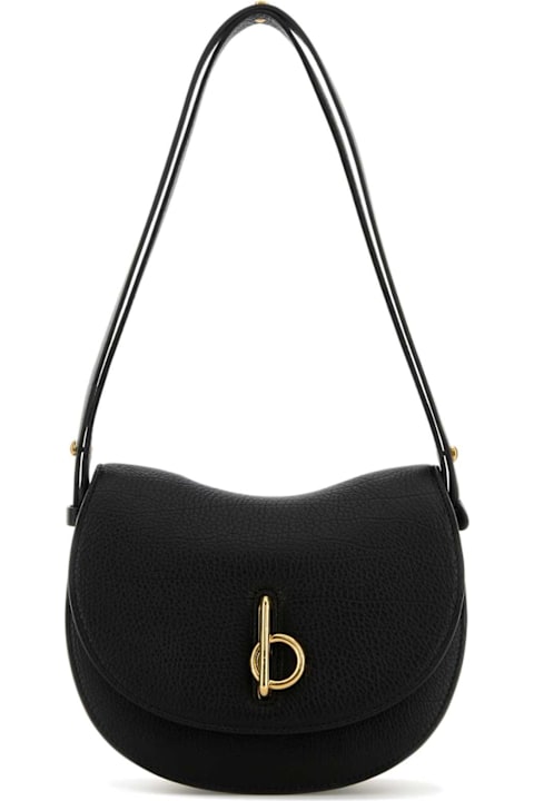 Homeware Burberry Black Leather Small Rocking Horse Shoulder Bag