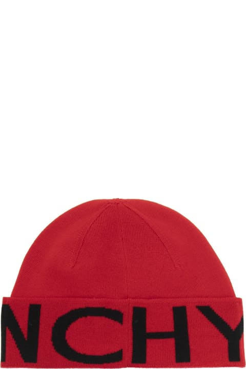 Hats for Men Givenchy Wool Logo Hat
