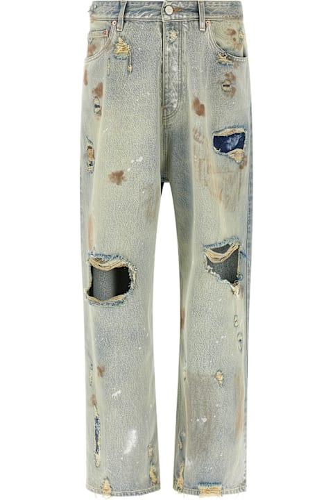 VETEMENTS for Men VETEMENTS 'blue Trashed Big Shape' Jeans