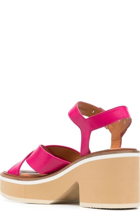 Clergerie Shoes for Women Clergerie Charline9 Criss Cross Sandal With Closure At The Ankles