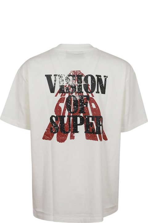 Vision of Super for Men Vision of Super White T-shirt With "vision Slogan" Print