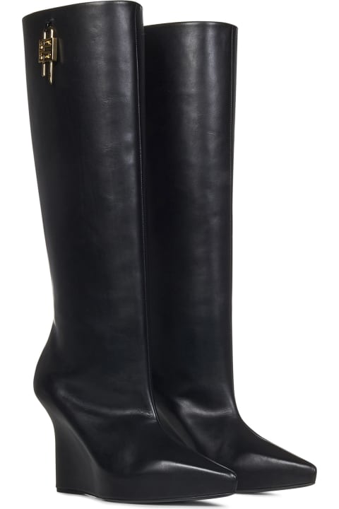 ウィメンズ Givenchyのブーツ Givenchy G-lock Leather Boots