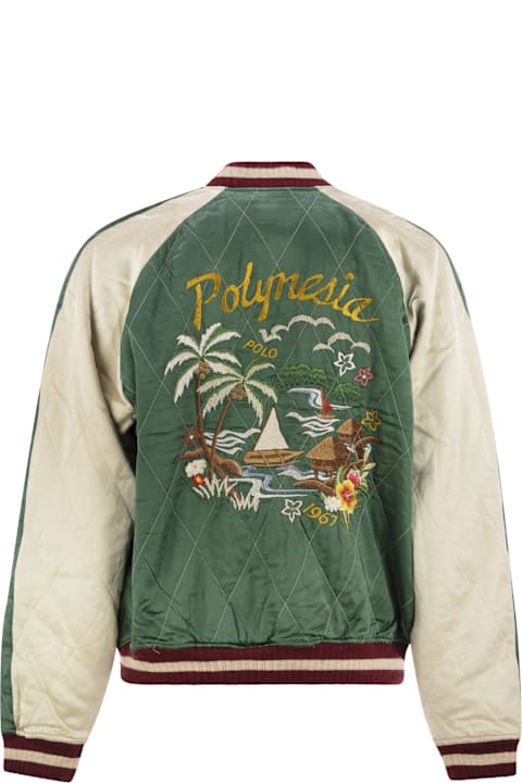 Polo Ralph Lauren Coats & Jackets for Men Polo Ralph Lauren Embroidered Satin Jacket