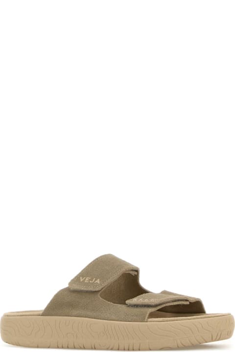 Veja Dove Grey Suede Slippers