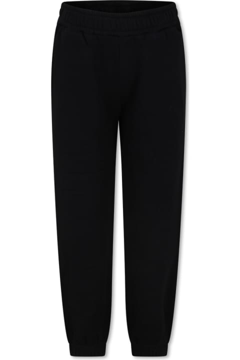Bottoms for Boys Stella McCartney Kids Black Trousers For Kids With Logo