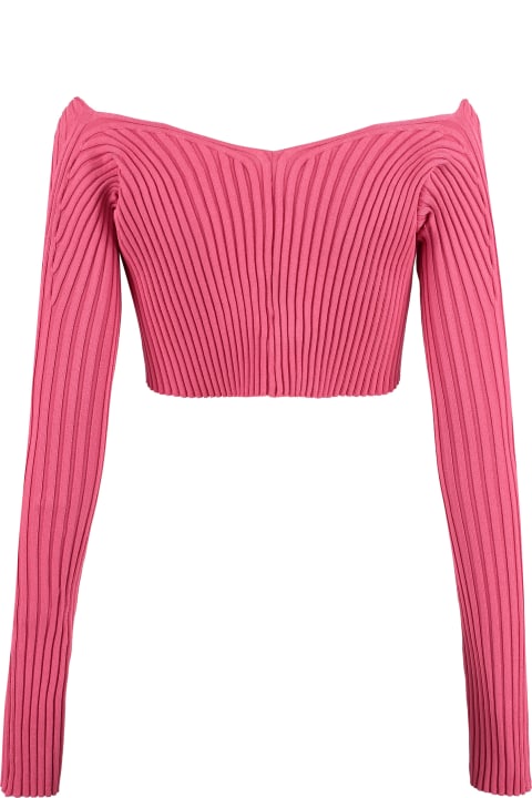 Fleeces & Tracksuits for Women Jacquemus Pralu Ribbed Cropped Cardigan