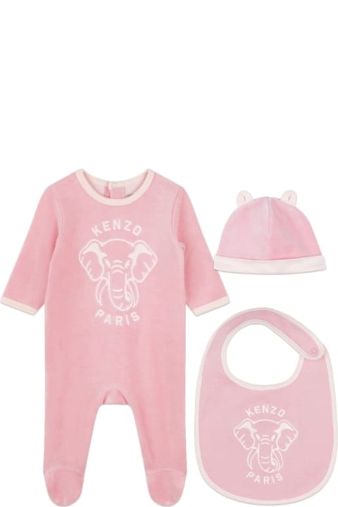 Kenzo Bodysuits & Sets for Baby Girls Kenzo Pigiama+bavaglia+cappe