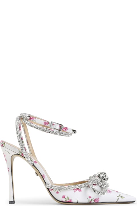 Mach & Mach Double Bow Cheri Floral Satin High Heels