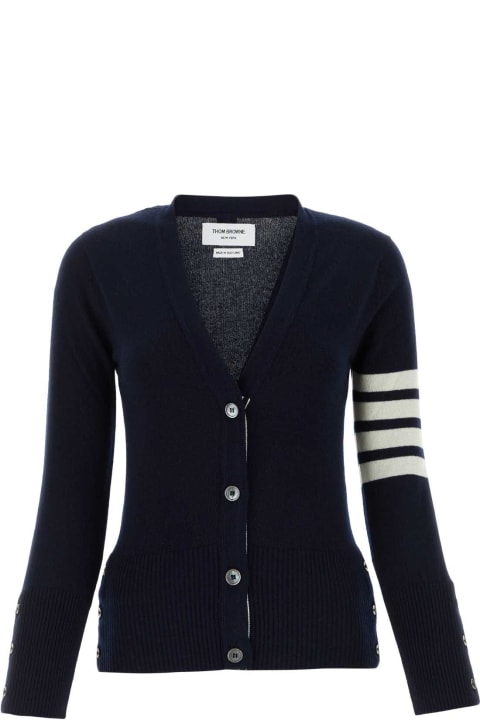 Sale for Women Thom Browne Midnight Blue Cashmere Cardigan