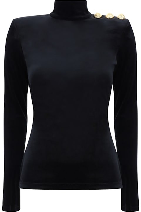 Topwear for Women Balmain Turtleneck Long Sleeve Jersey